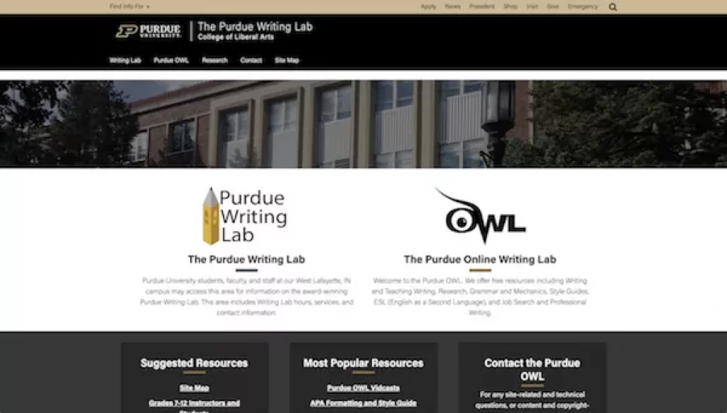 The Owl - The Purdue Writing Lab