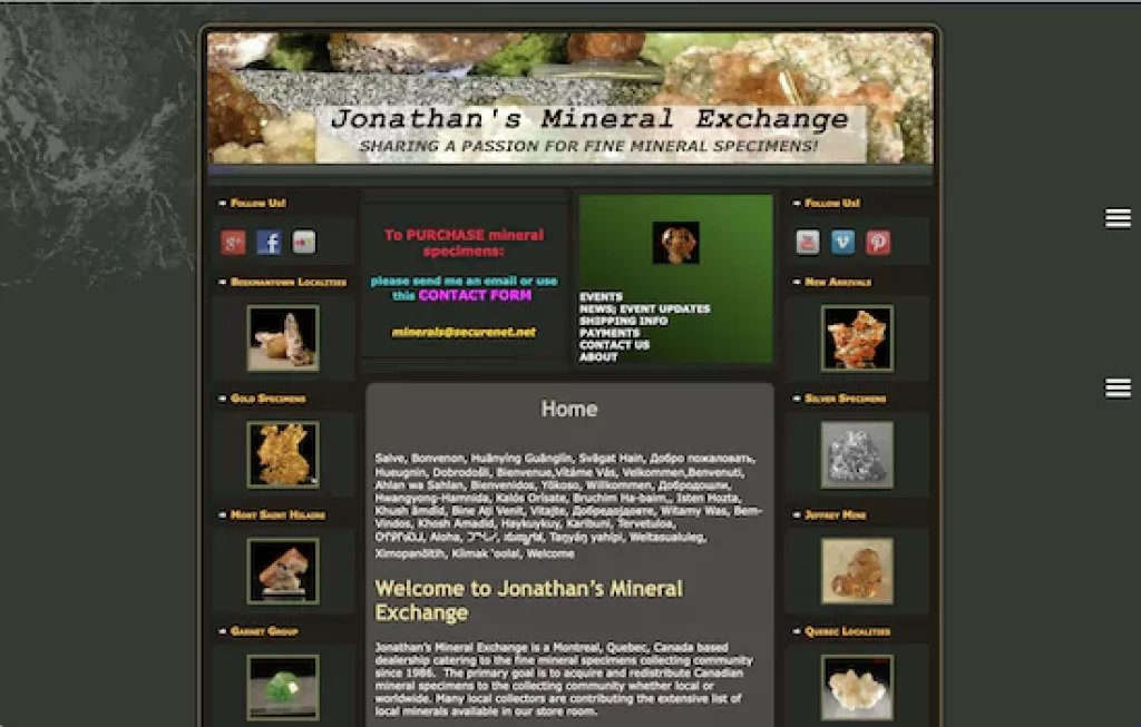 Jonathan's Mineral Exchange